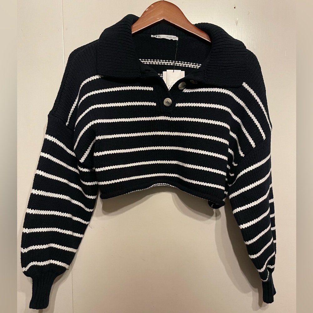 Zara Cropped knit Pullover